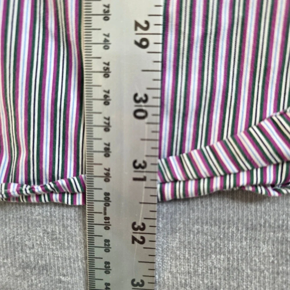 Ralph Lauren Button Down Shirt Mens 18 34/35 Multi Stripe Grandpacore Preppy XXL